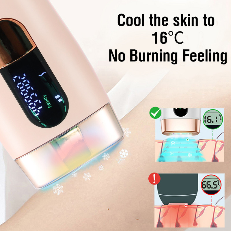 NICARE IPL Laser Epilator for Women 990000 Flashes Body Facial Bikini Αποτρίχωση Ανώδυνη Μόνιμη Μηχανή Αποτρίχωσης με Λέιζερ