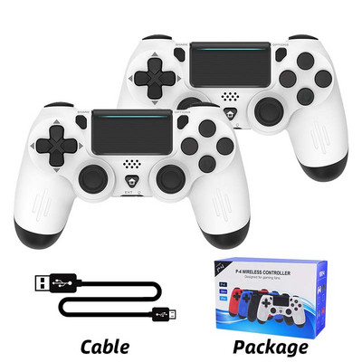 DATA FROG Controlere de jocuri fără fir Vibrații compatibile cu Bluetooth pentru Gamepad PS4 Slim/Pro Consolă Joc pentru Joystick PC