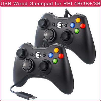 Raspberry Pi 4 USB Wired Gamepad Controller Vibration Joypad Gamepad pentru Windows 7 8 Retropie Retroflag NESPi SUPERPI Case
