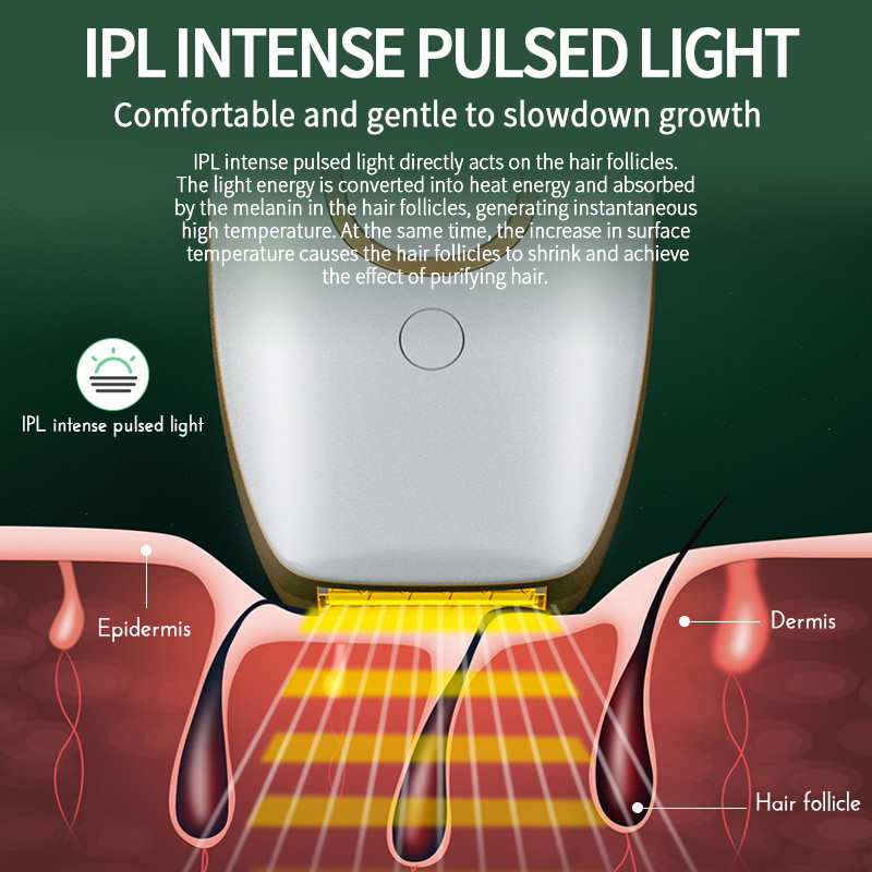 Epilator cu laser Flashuri fara durere 999999 Epilarea IPL Femei Dispozitiv de indepartare permanenta a corpului facial Epilator electric cu laser