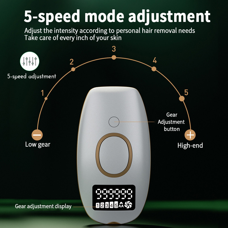 Epilator cu laser Flashuri fara durere 999999 Epilarea IPL Femei Dispozitiv de indepartare permanenta a corpului facial Epilator electric cu laser