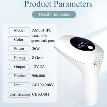 900000 Flashes Permanent Laser Epilator Ανώδυνο μηχάνημα αποτρίχωσης Electric Hair Remover IPL Photoepilator Shaving Tool