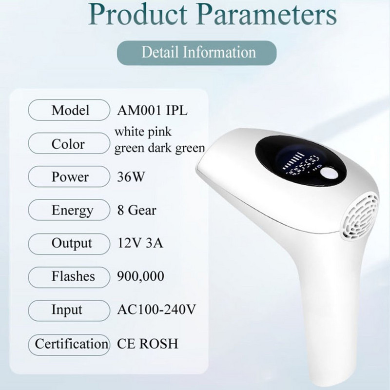 900000 Flashes Permanent Laser Epilator Ανώδυνο μηχάνημα αποτρίχωσης Electric Hair Remover IPL Photoepilator Shaving Tool