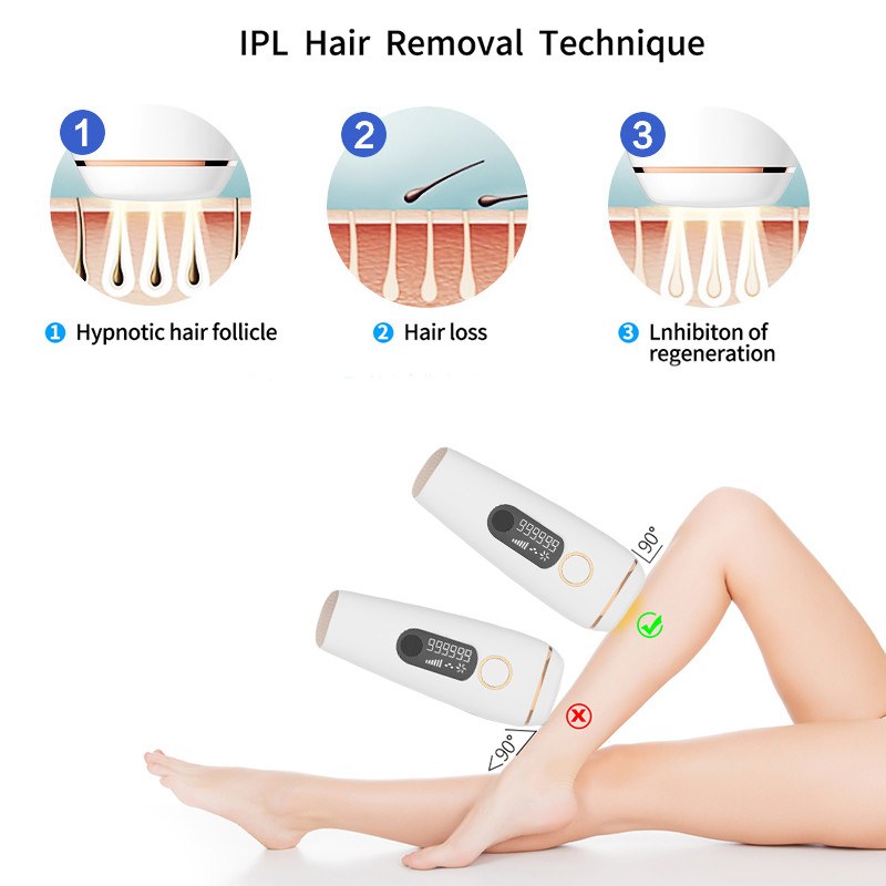 999999 Flashes lézeres epilátor tartós fotoepilátor IPL lézeres hónalj szőrtelenítő gép bikini trimmer epilátor nőknek