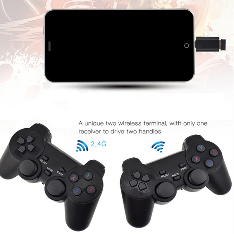 Gamepad wireless 2.4G control joystick TV game pad pentru jocuri M8 Game Stick