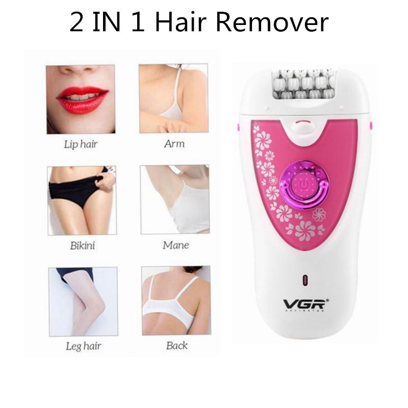 Epilator 2 ÎN 1 USB reîncărcabil pentru femei Epilator pentru îndepărtarea părului piciorului pentru corp Depilator Aparat de ras Aparat de bărbierit electric pentru femei