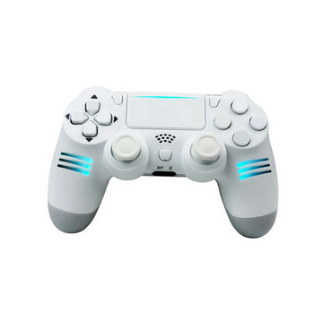 Цветен Bluetooth безжичен геймпад Двойна вибрация Игрален контролер 6-осов джойстик Сензорен панел LED светлинен геймпад за PS4 PS3