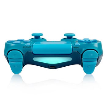 Πολύχρωμο Ασύρματο Gamepad Παιχνιδιού Bluetooth Χειριστήριο παιχνιδιών διπλής δόνησης 6 αξόνων χειριστήριο αφής LED Light για PS4 PS3