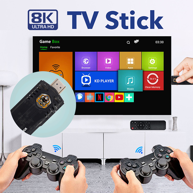 Nová herná konzola Android TV PS1/GBA Mini arkádová rockerová 4K TV herná konzola 3000+/10000+ hier Android TV duálny systém