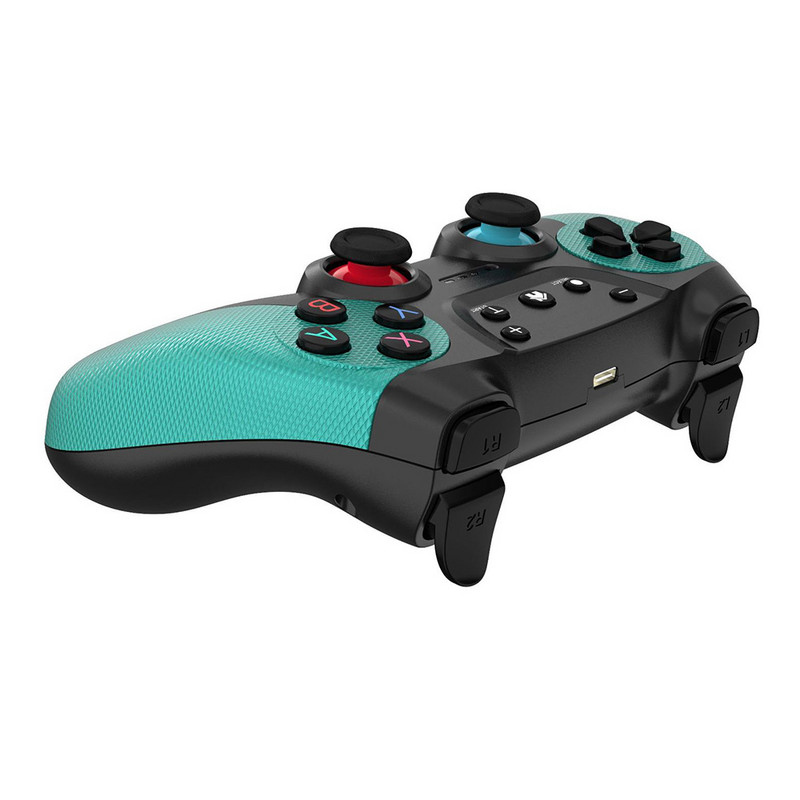 Bluetooth vezeték nélküli játékvezérlő vezérlő, teljes funkciós vibrációs 6 tengelyes joystickek Wake Up vibrációs játékvezérlő kapcsolóhoz/számítógéphez/TV-hez