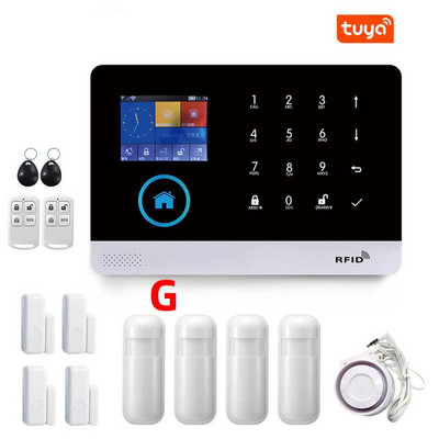 PG103 Sistem de alarmă antiefracție la domiciliu 433MHz WiFi GSM alarmă fără fir Tuya Smart House Control aplicație Smart Life Accesoriu pentru casă