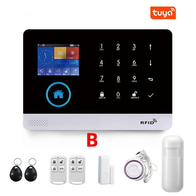 PG103 Sistem de alarmă antiefracție la domiciliu 433MHz WiFi GSM alarmă fără fir Tuya Smart House Control aplicație Smart Life Accesoriu pentru casă