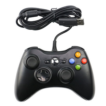 Ενσύρματο παιχνίδι USB για υπολογιστή Xbox 360 Ελεγκτής παιχνιδιών Joystick διπλής δόνησης για χειριστήριο υπολογιστή Παιχνίδια Joypad για Windows 7 8 10
