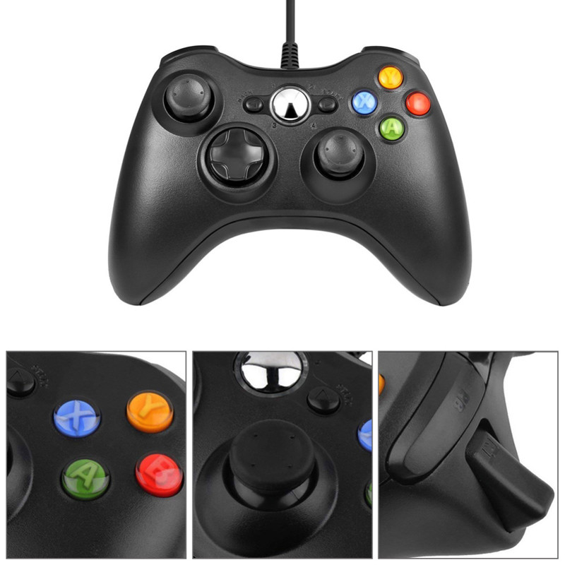 Gamepad cu fir USB pentru PC Controler Xbox 360 Gaming Joystick cu vibrație duală pentru PC Controler Gamepad-uri Joypad pentru Windows 7 8 10