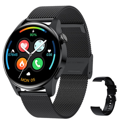 2022 Νέο Έξυπνο Ανδρικό ρολόι 1,28" HD Screen Sport Fitness Tracker Bluetooth Call Music Player Men Smartwatch για Huawei Xiaomi+Box