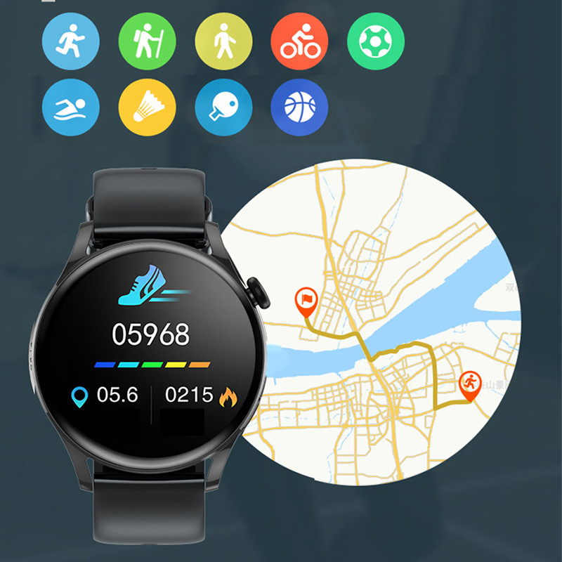 2022 Νέο Έξυπνο Ανδρικό ρολόι 1,28" HD Screen Sport Fitness Tracker Bluetooth Call Music Player Men Smartwatch για Huawei Xiaomi+Box