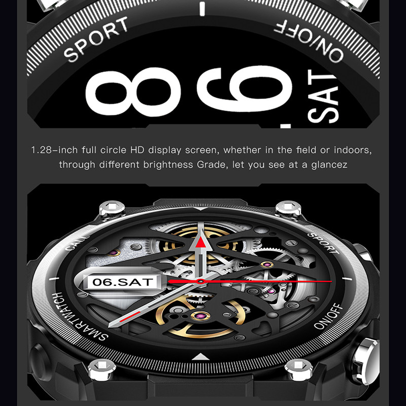 2022 Νέα κλήση Bluetooth Smart Watch Men Health Monitoring υπαίθριες λειτουργίες πολλαπλών αθλημάτων Ρολόι αδιάβροχο Smartwatch Man για Xiaomi