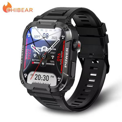 1,85 hüvelykes HD nagy képernyős okosóra férfi 400 MAh nagy akkumulátoros AI Voice Assistant Fitness Tracker Bluetooth hívás Sport okosóra férfi