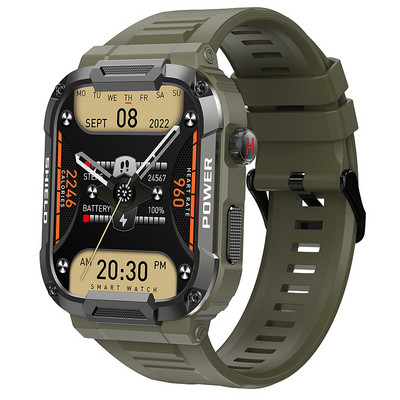 Ceas inteligent HD cu ecran mare de 1,85“ pentru bărbați Baterie mare de 400 mAh Asistent vocal AI Tracker fitness Apel Bluetooth Ceas inteligent sport pentru bărbați