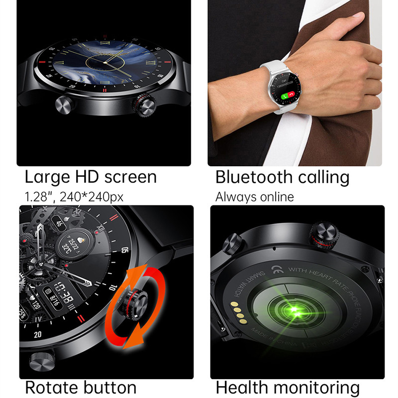 ECG+PPG Bluetooth Call Smart Watch 2022 Bărbați Ceas Sport Full Touch Tracker Sănătate Bărbați Smartwatch Bărbat Impermeabil pentru Android Ios