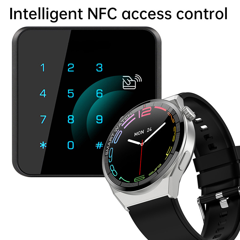 2022 Nové Bluetooth volanie Inteligentné hodinky pre mužov Športový náramok NFC Systém kontroly prístupu Vodotesné ciferník pre mužov Smartwatch na mieru