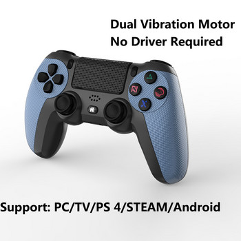 Gamepad για χειριστήριο PS4 Ασύρματα χειριστήρια παιχνιδιών Bluetooth διπλής δόνησης για χειριστήριο παιχνιδιών PS4/Slim/PC/TV Led Light Gamepad