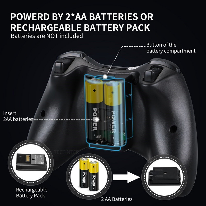 Za Xbox 360 Gamepad 2.4G bežični kontroler s PC prijemnikom Controle Za Microsoft Xbox 360 Game Joystick Za PC win7/8/10