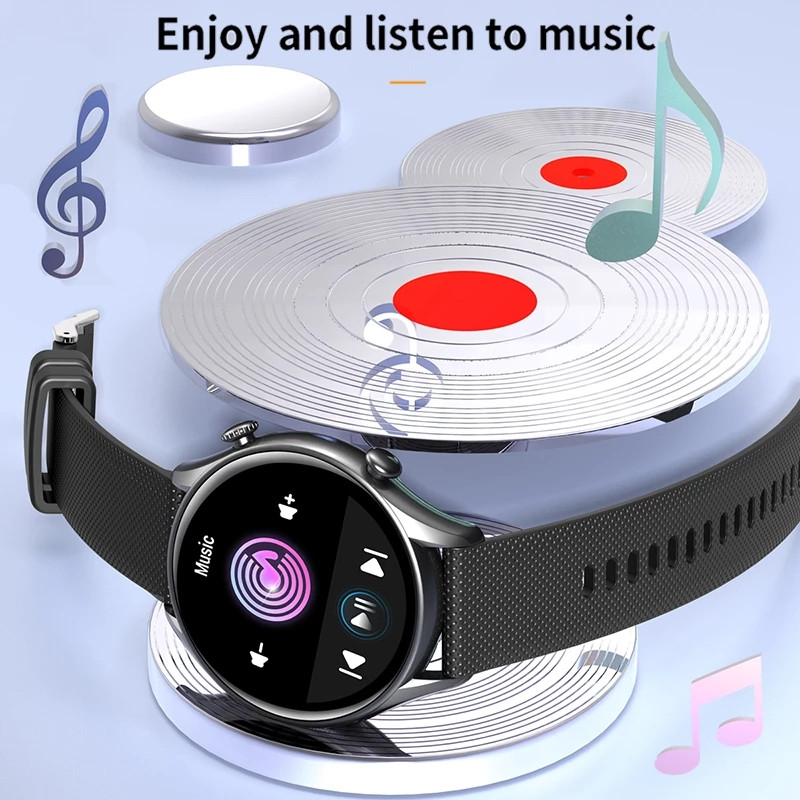 Nou 360*360 HD Ceas inteligent Apeluri Bluetooth Ceas inteligent pentru bărbați, femei, sport, fitness, brățară, ceas personalizat, față, somn, ritm cardiac