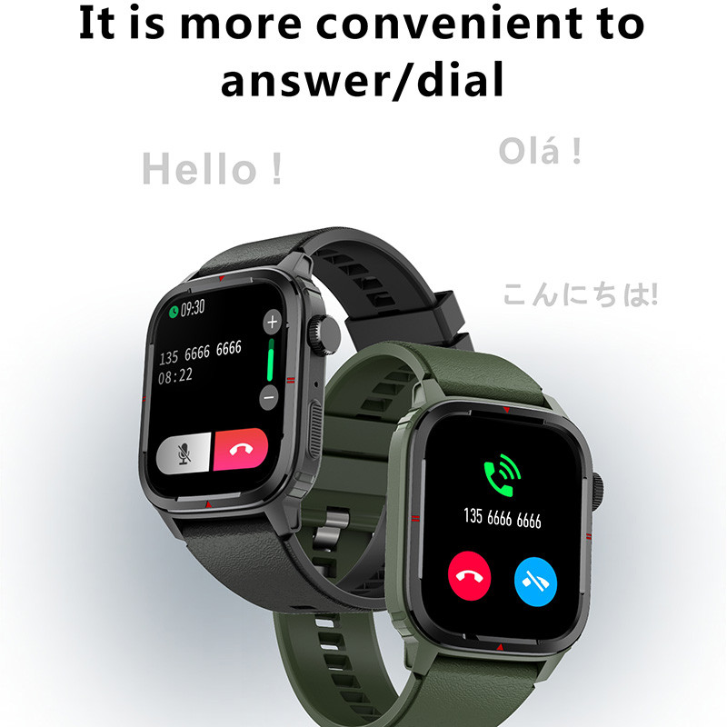 2023 Novi pametni sat s Bluetooth pozivima za muškarce Mjerač otkucaja srca Krvni tlak Fitness narukvica Sportska vodootporna ženska pametna sat za muškarce