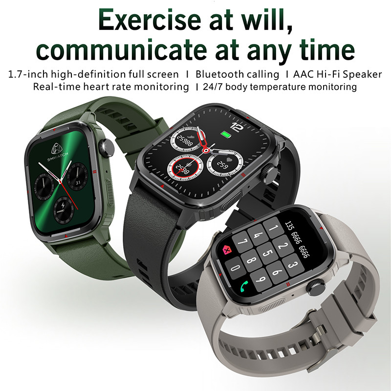 2023 Novi pametni sat s Bluetooth pozivima za muškarce Mjerač otkucaja srca Krvni tlak Fitness narukvica Sportska vodootporna ženska pametna sat za muškarce