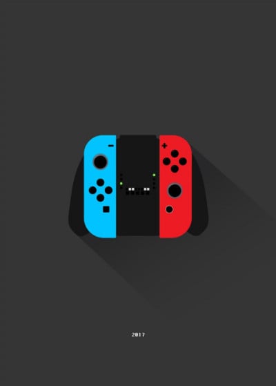 Πολύχρωμο χειριστήριο παιχνιδιών Gamepad PS4 Canvas Painting Αφίσες και εκτυπώσεις τοίχου για διακόσμηση σπιτιού σαλονιού