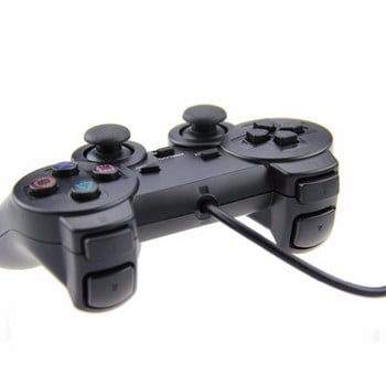 Για PS2 ενσύρματο χειριστήριο παιχνιδιών Gamepad διπλής δόνησης Ελεγκτή καθαρισμού παιχνιδιού Joypad για Sony Playstation PS2 Controle