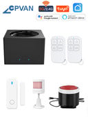 CPVAN CP8 viedās mājas signalizācijas sistēma Alexa atbalsts 2.4G 5G WiFi bezvadu Tuya House drošības trauksmes komplekts kustības sensora durvju detektors