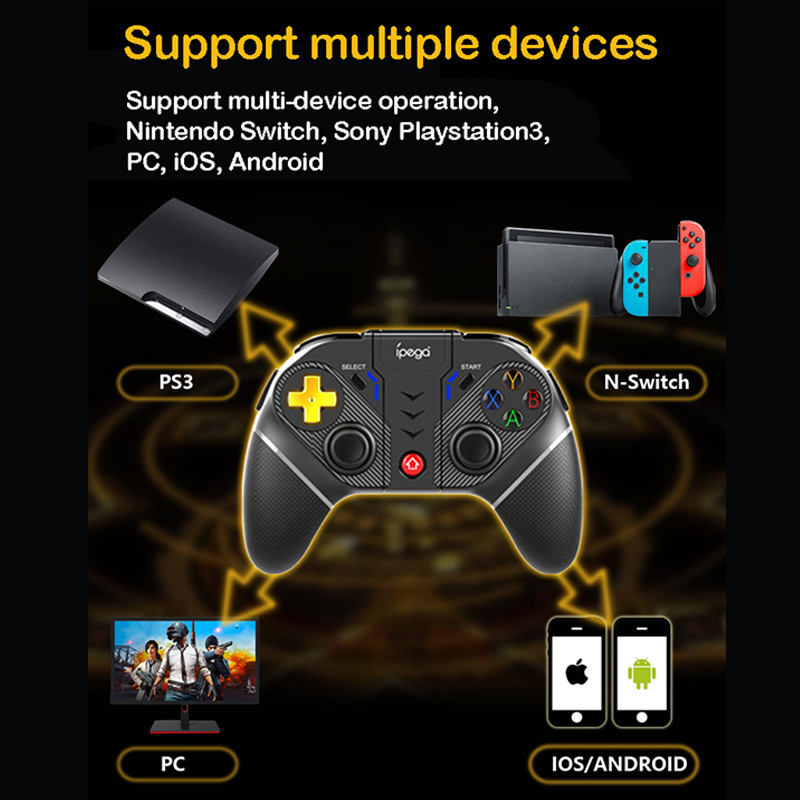 iPega PG-9218 Gamepad fără fir Bluetooth pentru NS Switch Android Ios PC PS3 Pubg Controller Joystick 2.4G Receptor Gaming