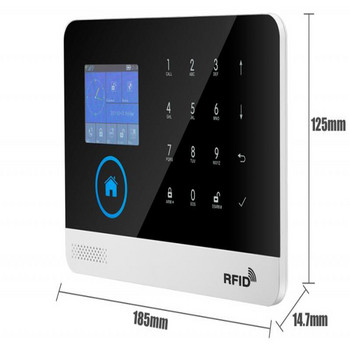 SIM Gsm Домашна Rfid Защита срещу взлом Безжична Tuya Приложение LCD Сензорна клавиатура Wifi Gsm Алармена система Комплект сензори Руски, испански Глас