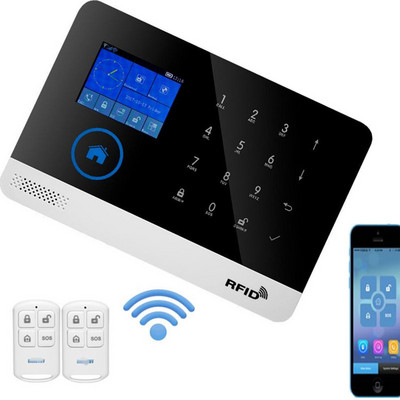 SIM Gsm Home Rfid Antifurt Securitate Aplicație Tuya fără fir Tastatură tactilă LCD Wifi Gsm Sistem de alarmă Kit senzor Rusă, Spaniolă