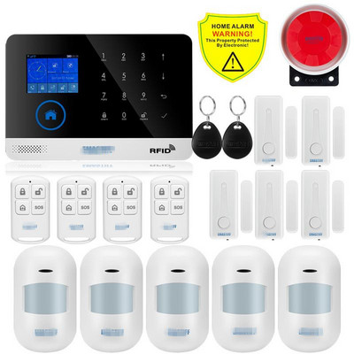 SIM Gsm Home Rfid Antifurt Securitate Aplicație Tuya fără fir Tastatură tactilă LCD Wifi Gsm Sistem de alarmă Kit senzor Rusă, Spaniolă