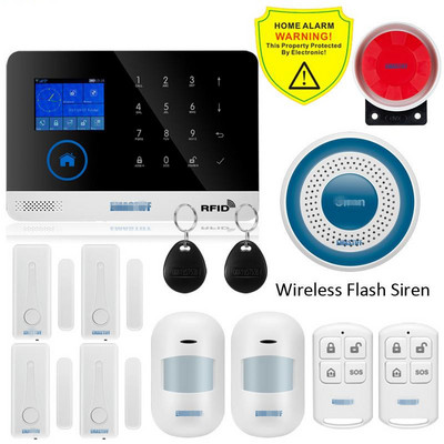 SIM Gsm Home Rfid Antifurt Securitate Aplicație Tuya fără fir Tastatură tactilă LCD Wifi Gsm Sistem de alarmă Kit senzor Rusă, Spaniolă