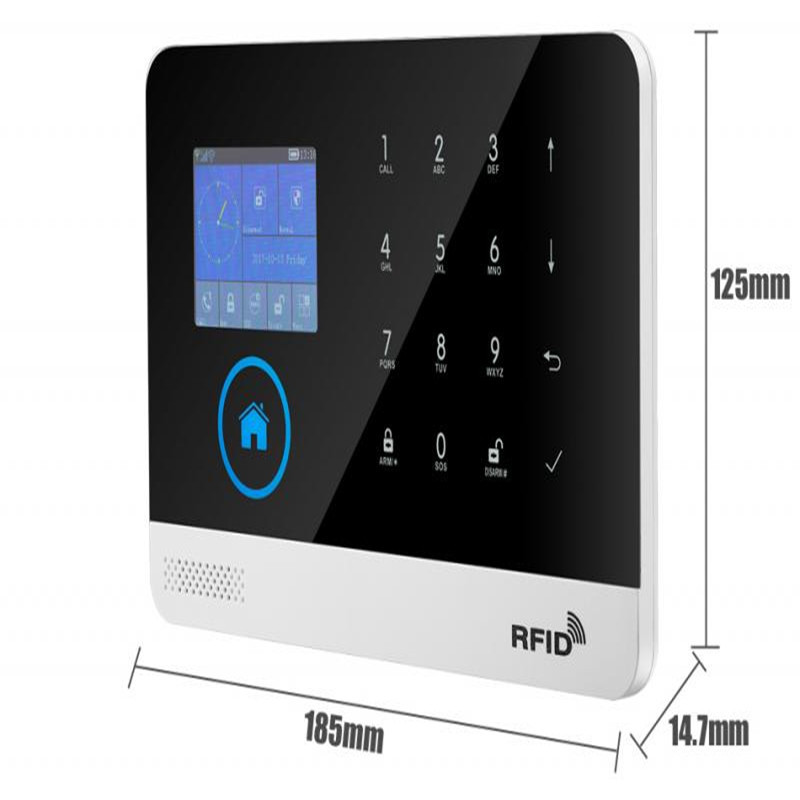 SIM Gsm Home Rfid Antifurt Securitate Aplicație Tuya fără fir Tastatură tactilă LCD Wifi Gsm Sistem de alarmă Kit senzor Rusă, Spaniolă