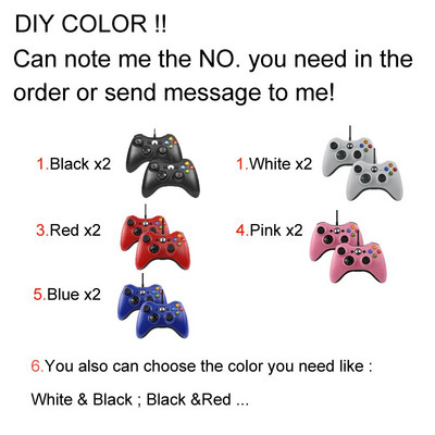 1/2 buc. Controller de joc cu fir pentru Xbox 360 Gamepad Joypad cu vibrație dublă pentru Windows 7/8/X Accesorii pentru jocuri PC