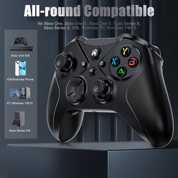 Безжичен контролер за Xbox One, компютърна игра, съвместим с Xbox One/X/S/Xbox Series S/X Gamepad Support Turbo и 6-Axis Joystick