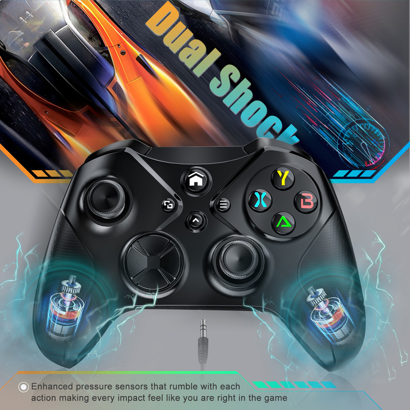 Controler wireless pentru Xbox One, joc PC compatibil cu Xbox One/X/S/Xbox Series S/X Gamepad Suport Turbo și Joystick cu 6 axe