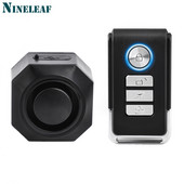 NineLeaf Alarma pentru biciclete Mini alarma antiefracție rezistentă la apă 229ft Telecomandă Încărcare USB 110db pentru motocicletă