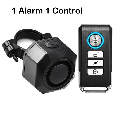 NineLeaf Alarma pentru biciclete Mini alarma antiefracție rezistentă la apă 229ft Telecomandă Încărcare USB 110db pentru motocicletă