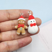 10 bucăți Om de zăpadă european de Crăciun Omul de turtă dulce Brevecuri din rășină pentru cercei, brățară, accesoriu pandantiv pentru realizarea de bijuterii