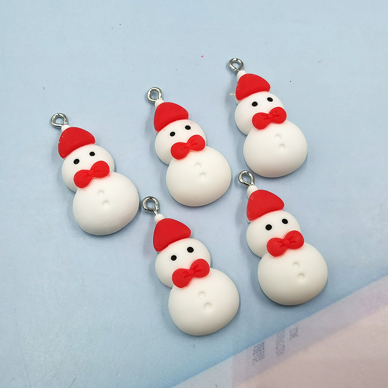 10 bucăți Om de zăpadă european de Crăciun Omul de turtă dulce Brevecuri din rășină pentru cercei, brățară, accesoriu pandantiv pentru realizarea de bijuterii