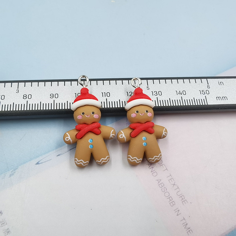 10 bucăți Om de zăpadă european de Crăciun Omul de turtă dulce Brevecuri din rășină pentru cercei, brățară, accesoriu pandantiv pentru realizarea de bijuterii