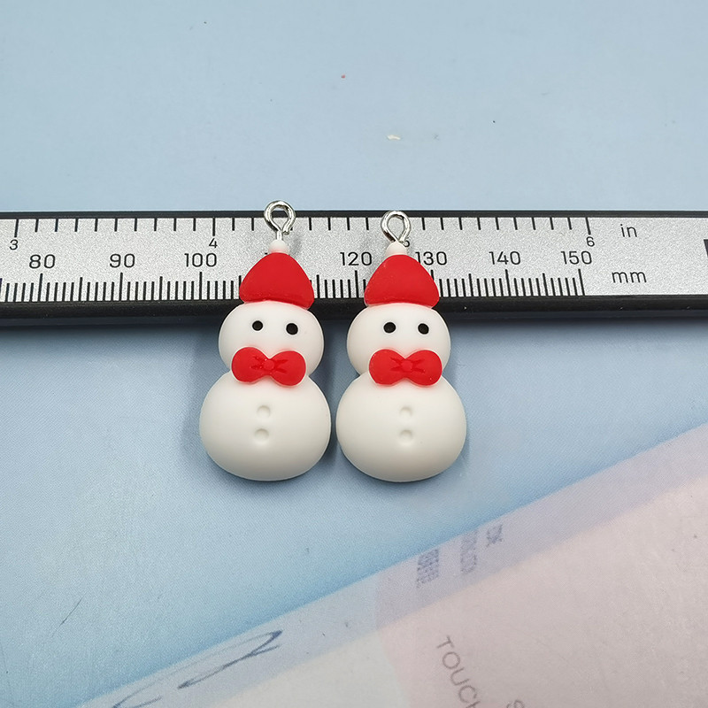 10 bucăți Om de zăpadă european de Crăciun Omul de turtă dulce Brevecuri din rășină pentru cercei, brățară, accesoriu pandantiv pentru realizarea de bijuterii