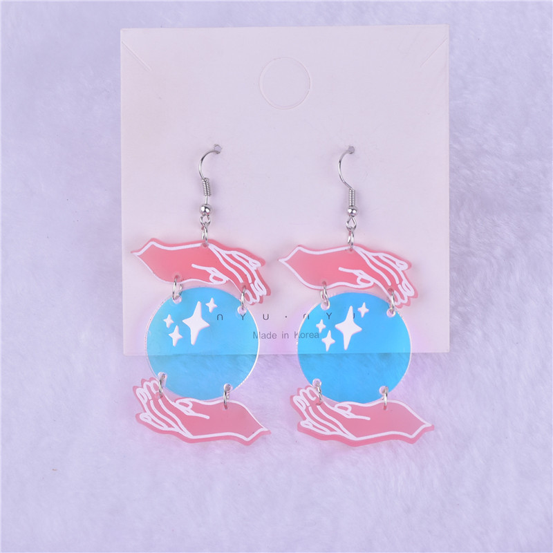 10 bucăți mâna proteja pământul și luna arcilice farmece pentru cercei Dangel, bricolaj, fabricarea de bijuterii în vrac cu ridicata