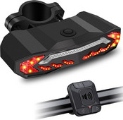 Lampă din spate cu alarmă inteligentă pentru bicicletă, cu telecomandă, alarmă cu vibrații, antifurt, impermeabilă, automată, cu inducție.